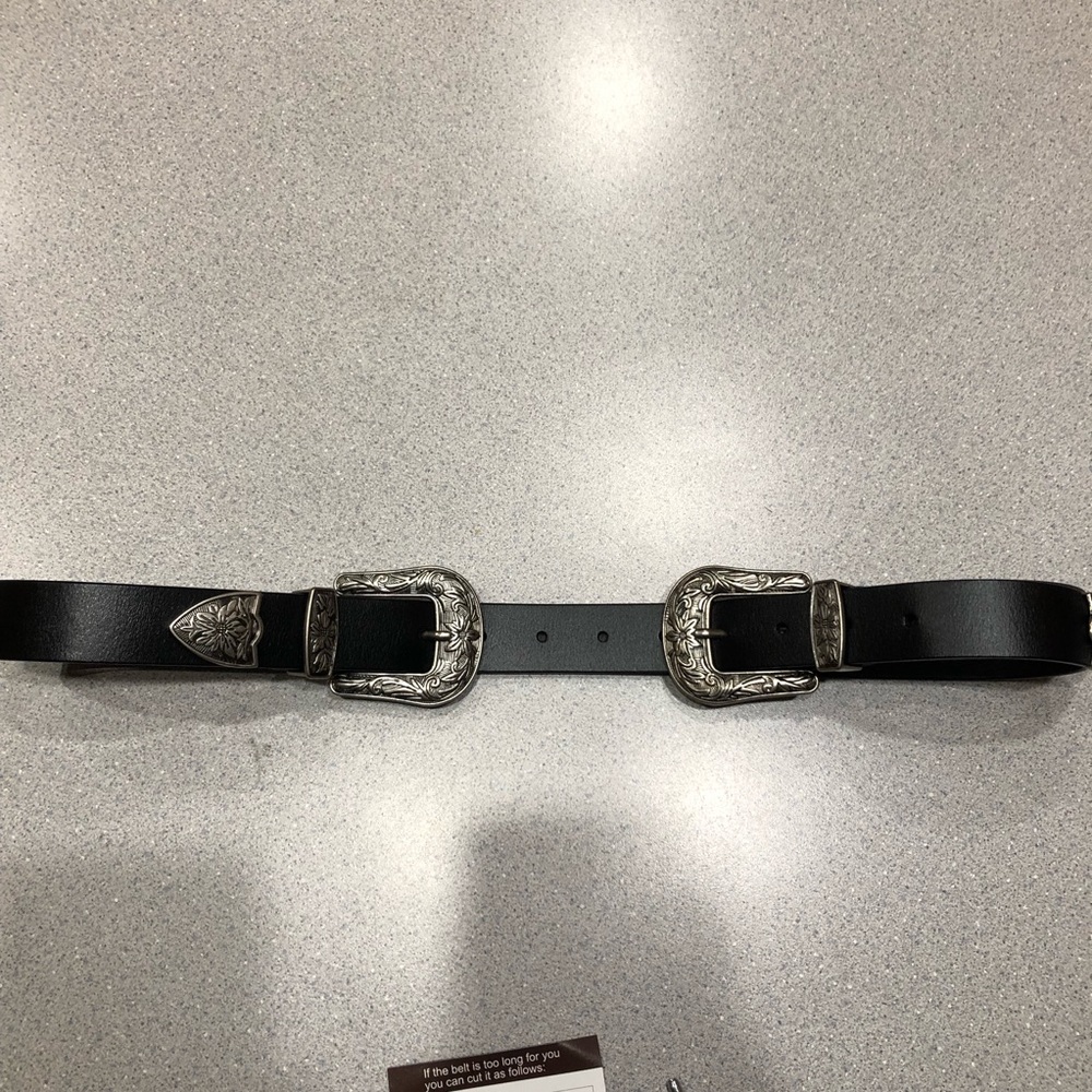 Western style belt double buckle